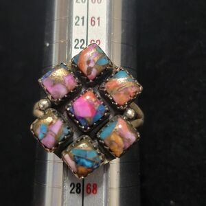 Gorgeous Pink Dahalia Statement Ring Size 11 Steeling 925